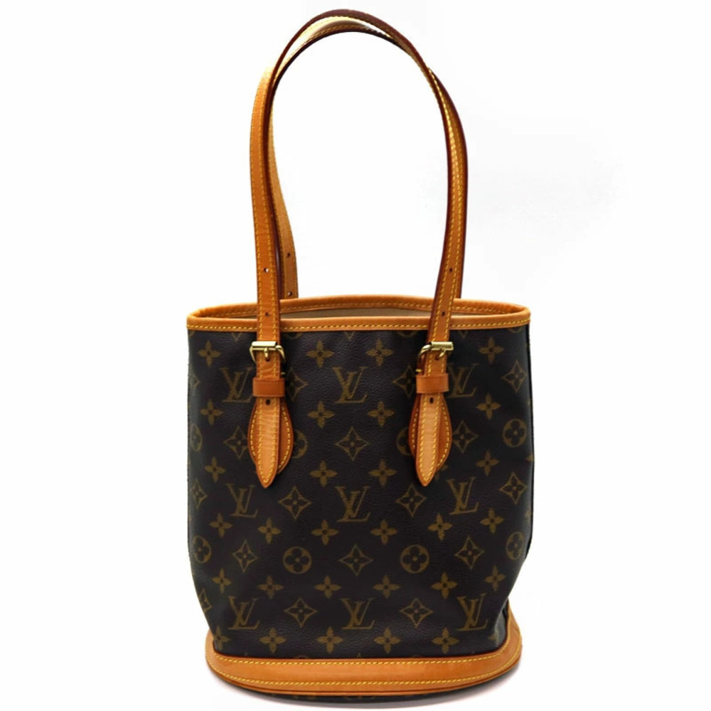 LOUIS VUITTON Bucket Monogram Canvas Brown Shoulder Bag